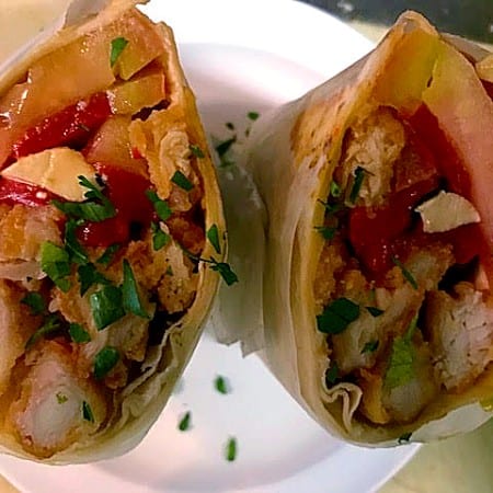 Chicken Cutlet Wrap.